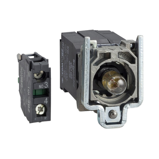 Schneider Electric - Lampenfassungsblock für Befehls- und Meldegeräte Hilfsschalterblock ZB4BW031