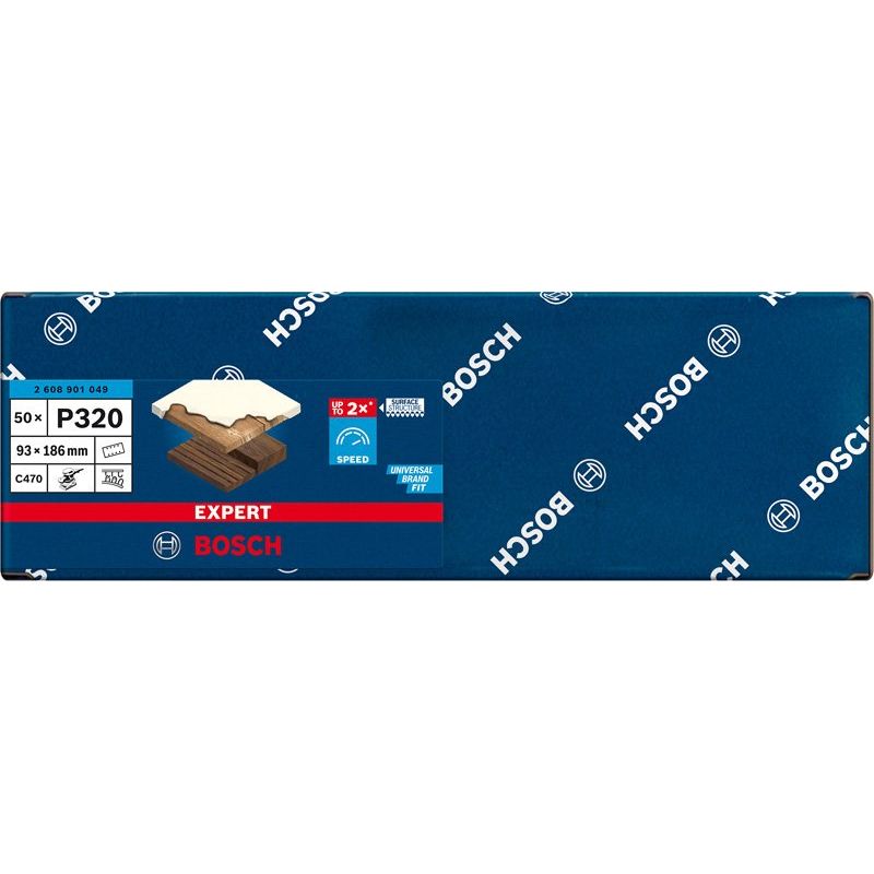 Bosch - Schleifpapier/Schleifvlies EXP Schwingschleifblatt 93 2608901049(VE50) x186 mm, 8Loch, K320