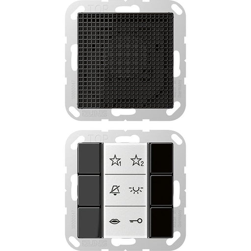 Jung - Innenstation für Türkommunikation Audio-Innenstation SI AI A 6 SW m.Beschriftungsfeld − 1 Stück by Jung

