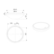 BEG Brück Electronic - Decken-/Wandleuchte LED-Wand-u.Deckenleuchte L9-LEDN weiß