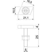 OBO Bettermann - Hammerkopfschraube CL20HB M5x25 ZL M5x25mm − 50 Stück