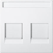 Merten - Einsatz/Abdeckung für Kommunikationstechnik Zentralplatte 2f.pws MEG4564-0419 f.Mod.Jack Schr.feld
