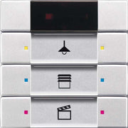 Busch-Jaeger - Bussystem-Tastsensor Bedienelement 3/6-fach 6129/01-83-500 m.IR alusilber