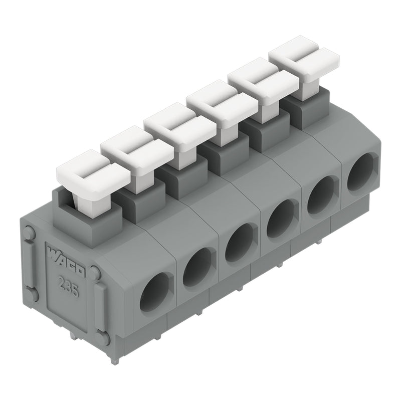 WAGO - Leiterplattenklemme 235-406/331-000 Drücker,1,5mm²,grau − 35 Stück