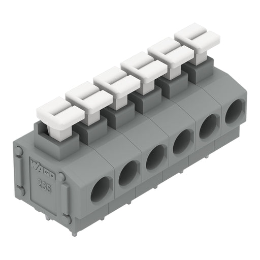 WAGO - Leiterplattenklemme 235-406/331-000 Drücker,1,5mm²,grau − 35 Stück