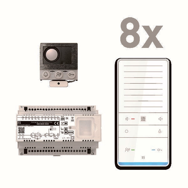TCS Tür Control - Türsprech-Set EB für 8 WE audio Pack PAIF080/006 ASI12000 ISW6031