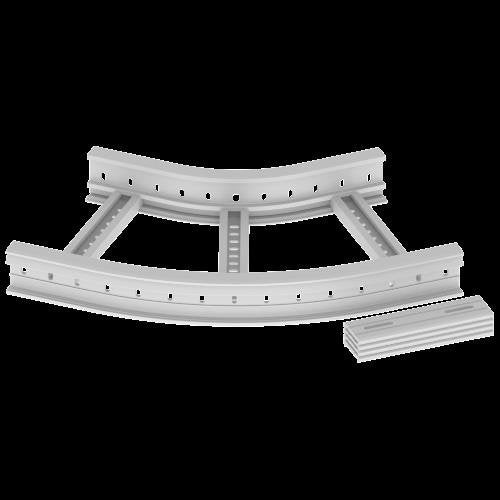 Unex - Bogen für Kabelleiter Flachbogen 45 Grad 67416-44 85x400 R300 − 1 Stück by Unex
