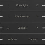 Gira - Bussystem-Tastwippe Wippenset 4-fach 5034905 Tastsens.4 TS4 sw