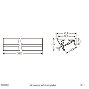EVN Lichttechnik - Mechanisches Zubehör/Ersatzteile für Leuchten Alu-Profil APV30300 300cm-Alu eloxiert