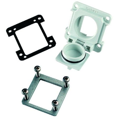 Telegärtner - Zubehör/Ersatzteile für modulares Anschlusssystem RJ45 Ind.IP67 EB-Flansch 100023156 mit Montage-Set − 10 Stück