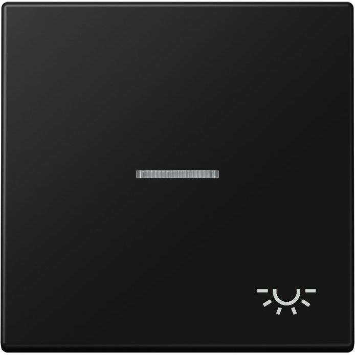 Jung - Abdeckung/Bedienelement für Installationsschalterprogramme Wippe 1-fach LS 990 KO5 L SWM graphitschwarz matt  − 1 Stück