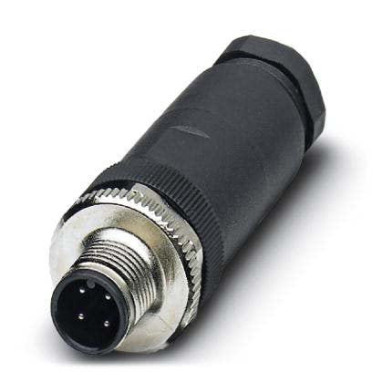 Phoenix Contact - Rundsteckverbinder, feldkonfektionierbar (Industriesteckverbinder) Steckverbinder SACC-M12MS #1523230 4-polig St/ger M12