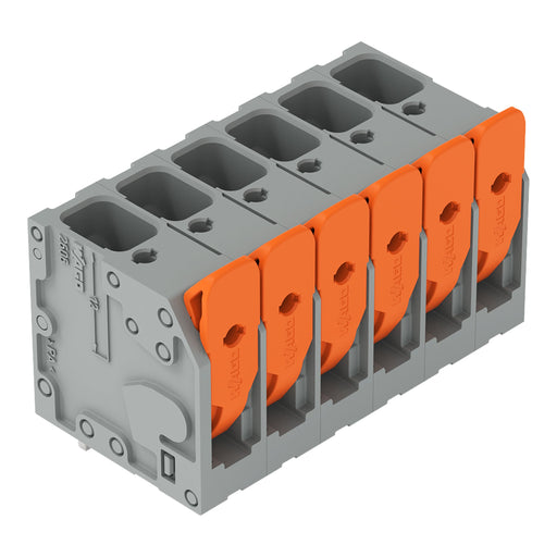 WAGO - Leiterplattenklemme Hebel 2606-3106/020-000 6mm²,grau − 40 Stück