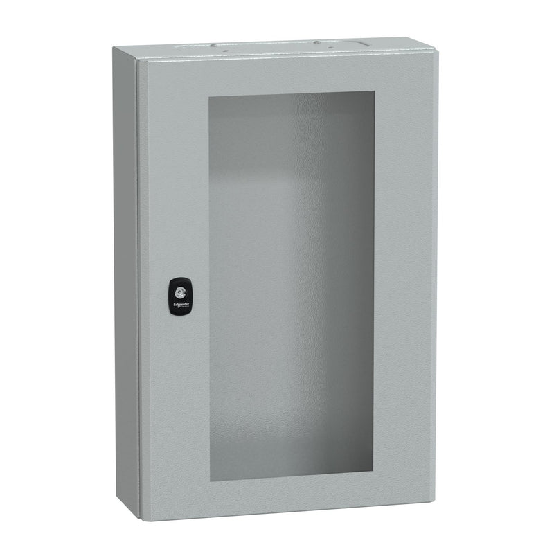 Schneider Electric - Gehäuse/Schaltschrank (leer) Verteiler Glastür Leer NSYS3DM6415T RAL 7035 600x400x150