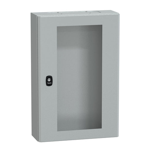 Schneider Electric - Gehäuse/Schaltschrank (leer) Verteiler Glastür Leer NSYS3DM6415T RAL 7035 600x400x150