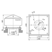 Maico - Ventilator für Dacheinbau Radial-Dachventilator MDR 40 EC mit EC-Motor