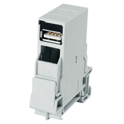 Telegärtner - Modularer Steckverbinder STX Tragschienen-Verbinder 100007441 mit USB-Kupplung 3.0