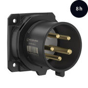 Walther Werke - CEE-Gerätestecker (IEC 60309) CEE NEO Anbaugerätestecker FW610508SK gerade 16A5P8h IP54 − 10 Stück