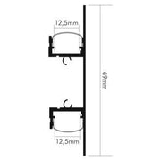 Nobile - Zubehör/Ersatzteile für Lichtschlauch/-band Alu Aufbau-Profil 2m 5011149905 − 1 Stück