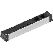 Bachmann - Mehrfachsteckdose Steckdoseneinheit 916.0361 6-fach Alu schwarz