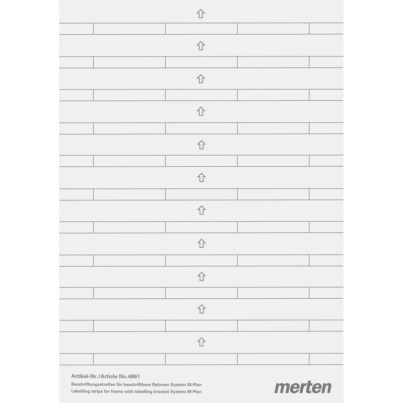 Merten - Bezeichnungsmaterial für Installationsschalterprogramme Beschriftungsstreifen pws 486100 f.M-PLAN-Rahmen