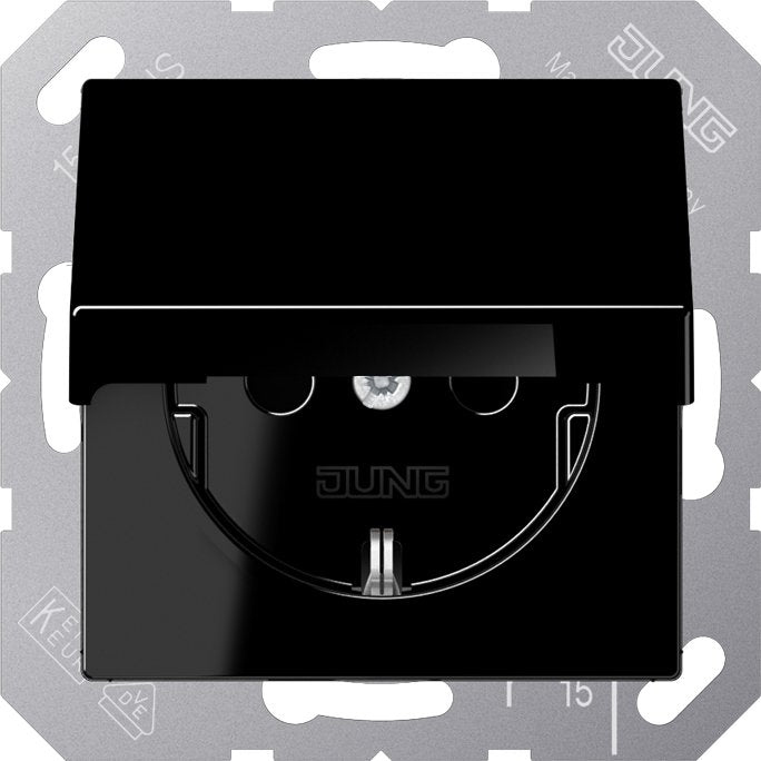 Jung - Steckdose SCHUKO Steckdose A 1520 NKL SW 16 A 250 V, schwarz