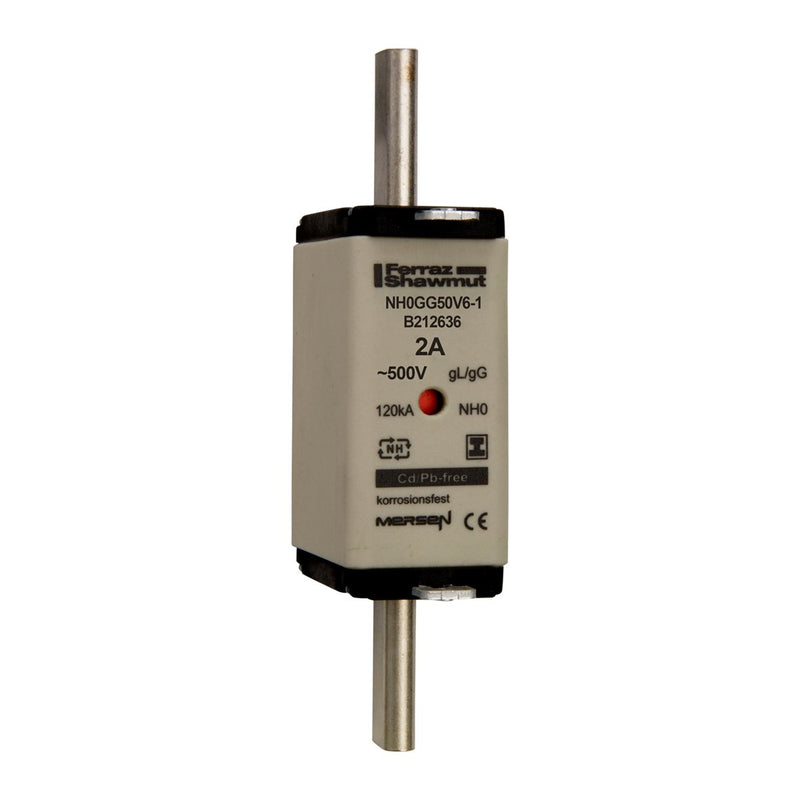 Mersen - Messersicherung NH-Sicherungseinsatz SG NH0GG50V6-1 Gr.0 gG 6A/500V KM − 3 Stück