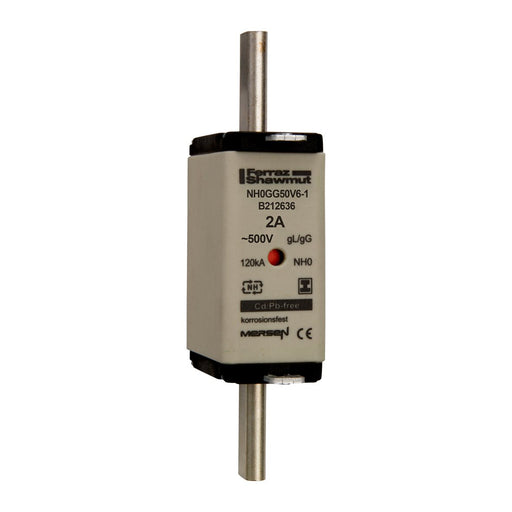 Mersen - Messersicherung NH-Sicherungseinsatz SG NH0GG50V6-1 Gr.0 gG 6A/500V KM − 3 Stück