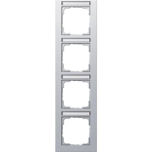 Gira - Abdeckrahmen 4f. alu 111425 senkrecht,bruchsi