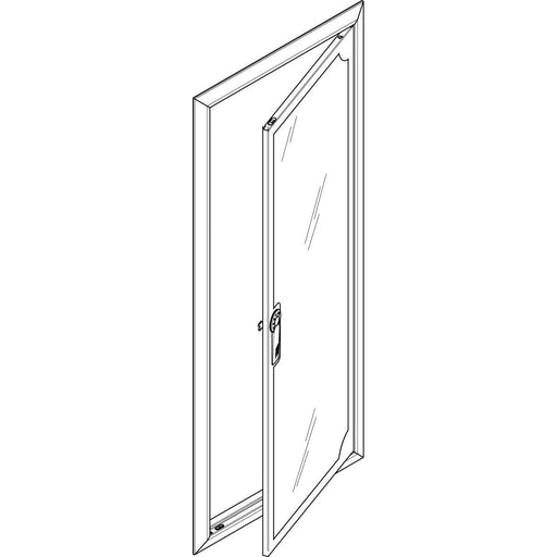 ABN - Tür/Bedientableau (Schaltschrank) Blendrahmen mit Sichttüre GBRU27TS f.Flachvert.,2x7reih