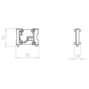Kaiser - Zubehör/Ersatzteile für Dose/Gehäuse für Montage in der Wand/Decke Gegenlager 1261-11 Sternprofil − 50 Stück