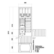 GSAB Elektrotechnik - Zähler-Komplettschrank Zähleranschlußsäule 39.00.1P21V4 EWE Netz (2Z/o.TSG)