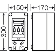 Hensel - Sicherungslasttrennschalter mit Gehäuse Sicherungsgehäuse Mi 5150 1xNH00 3p. 160A+PE+N