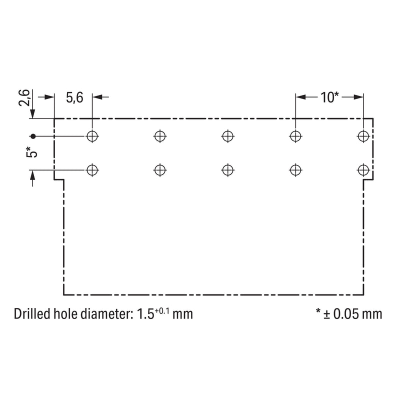 WAGO - Leiterplattensteckverbinder Buchse für Leiterplatten 770-885/011-000 abgew.,5-polig,pink − 50 Stück
