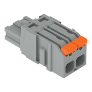 WAGO GmbH & Co. KG - Kabelsteckverbinder für Leiterplattensteckverbinder 1-Leiter-Federleiste,Hebel 2231-1102/327-000 PushinCAGECLAMP,grau − 100 Stück
