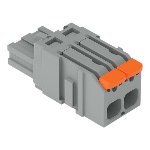 WAGO - Kabelsteckverbinder für Leiterplattensteckverbinder 1-Leiter-Federleiste,Hebel 2231-1102/327-000 PushinCAGECLAMP,grau − 100 Stück