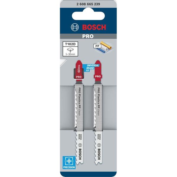 Bosch - Stichsägeblatt PRO Plastics PP clean 2608665239VE(2) T102D Stichsägeblatt − 10 Packung