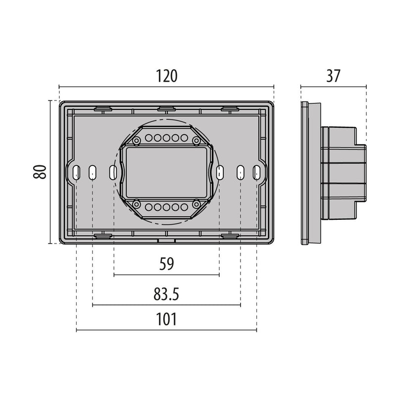Performance in Light - Lichtregelsystemkomponente Fernbedienung Touch DMX 3117845 schwarz