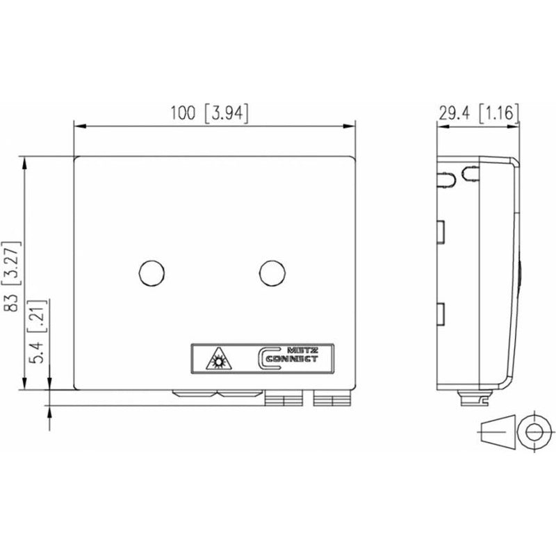 Metz Connect - Kommunikationsanschlussdose LWL Wohnungsübergabepunkt OpDA 150C049HK0060E 4xLCAPC