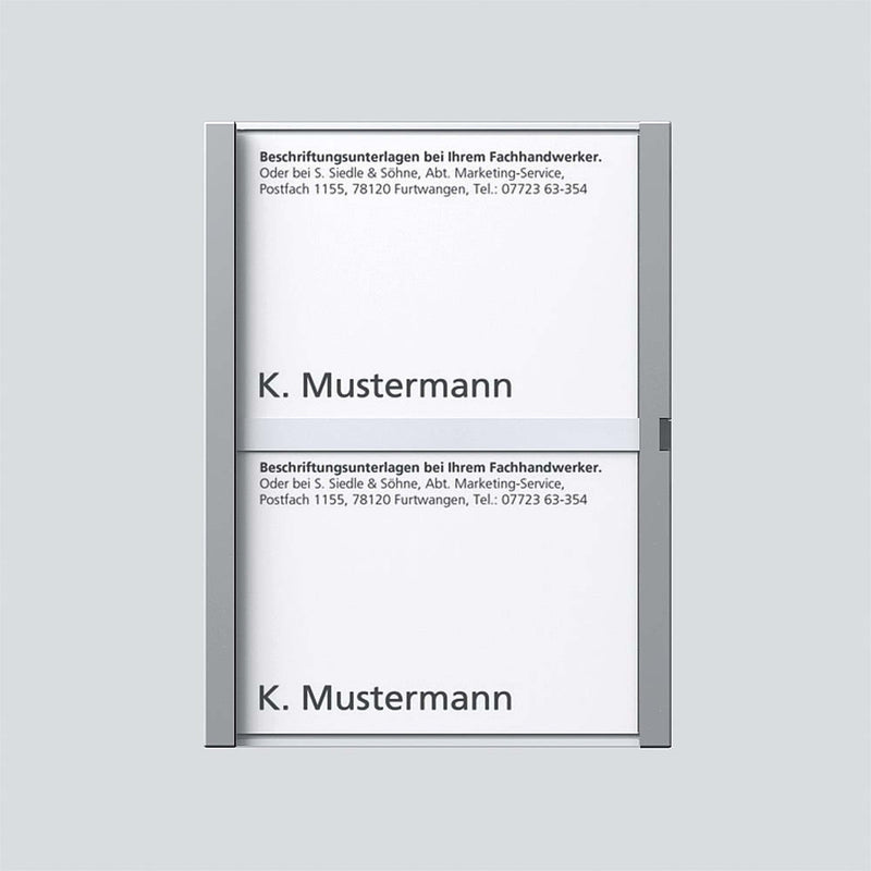 Siedle&Söhne - Zubehör/Ersatzteile für Türkommunikation Namensschild sil-met kpl. 200029041-00 f.TM 611-2 SM
