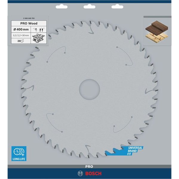 Bosch - Kreissägeblatt PRO Wood Kreissägeblatt, 2608640703 400 x 3,2 x 30 mm