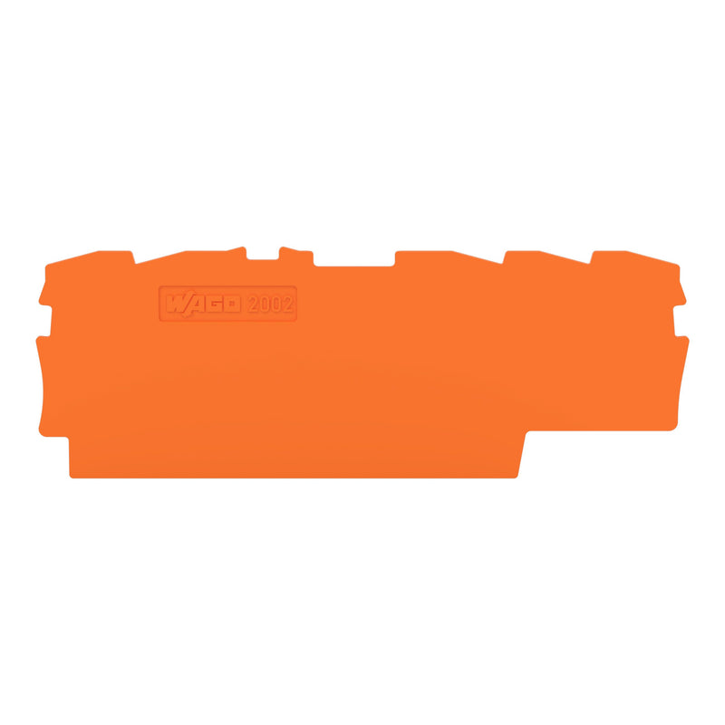 WAGO - Abschluss- und Zwischenplatte für Reihenklemme Abschluss- u. Zwischenpl. 2002-1596 0,8mm dick,orange − 20 Stück