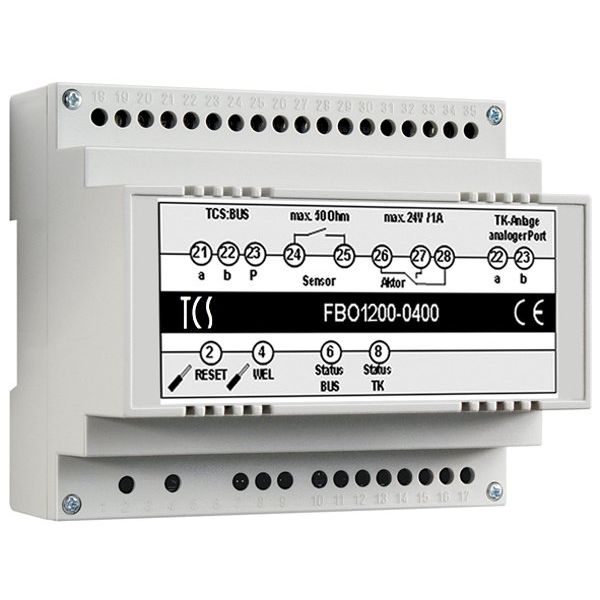 TCS Tür Control - Zusatzgerät für Türkommunikation Interface FBO1210-0400 analog, b.64Tn