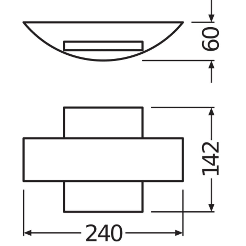 Ledvance - Decken-/Wandleuchte LED-Wandleuchte END.ST.ShieldSQ11WDG