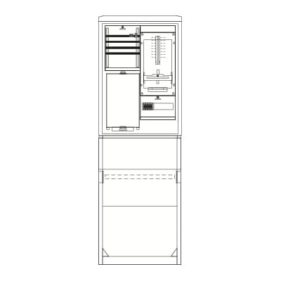 Striebel&John - Zähler-Komplettschrank Zähleranschlusssäule SZ2400E kpl. 1Z