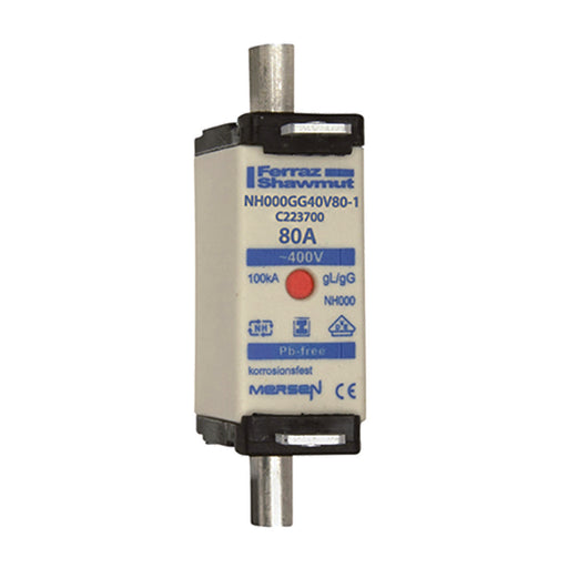 Mersen - Messersicherung Sicherungseinsatz NH gG NH000GG40V80-1 Gr.000 80A SGL KM − 9 Stück