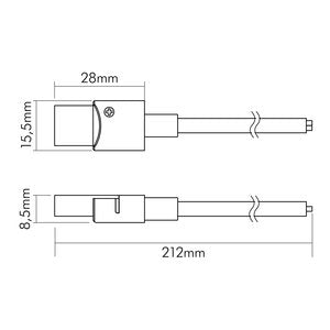 Nobile - Zubehör/Ersatzteile für Lichtschlauch/-band Anschlußkabel 5er Set 5011510645 − 1 Stück