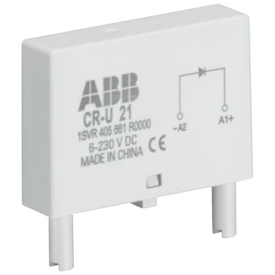 ABB Stotz S&J - Zubehör/Ersatzteile für Schaltrelais Steckmodul CR-U 61C LED rot, 6-24VAC/DC − 10 Stück
