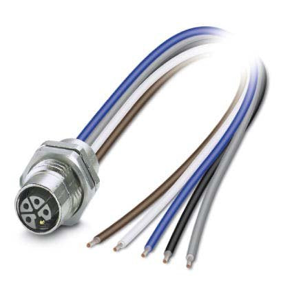 Phoenix Contact - Rundsteckverbinder, feldkonfektionierbar (Industriesteckverbinder) Einbausteckverbinder 1163101 − 25 Stück