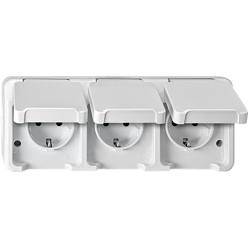 Merten - Steckdose SCHUKO-Dreifach-Steckdose MEG2390-8019 polarweiß